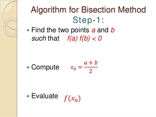 bisection method numerical analysis